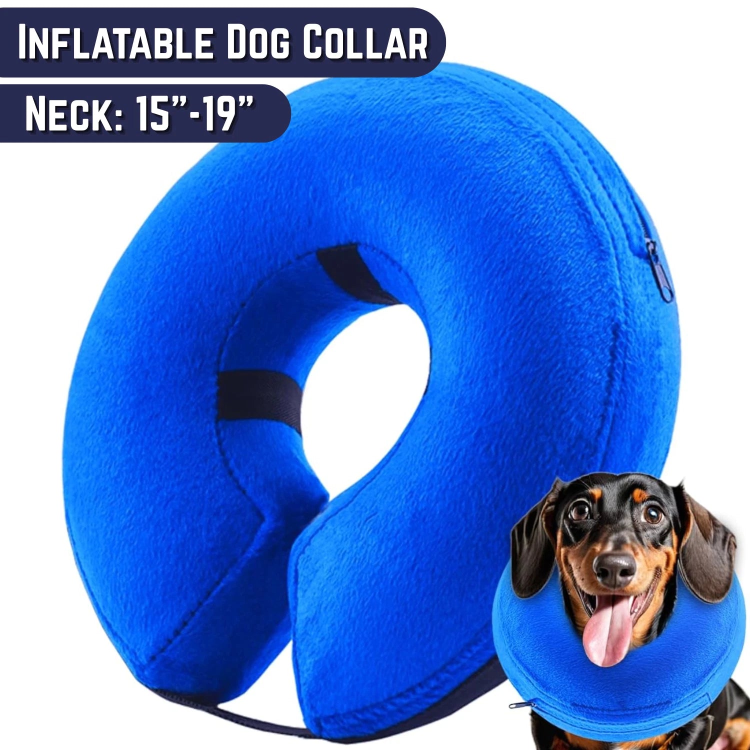 Soft Inflatable Recovery Collar for Dogs and Cats