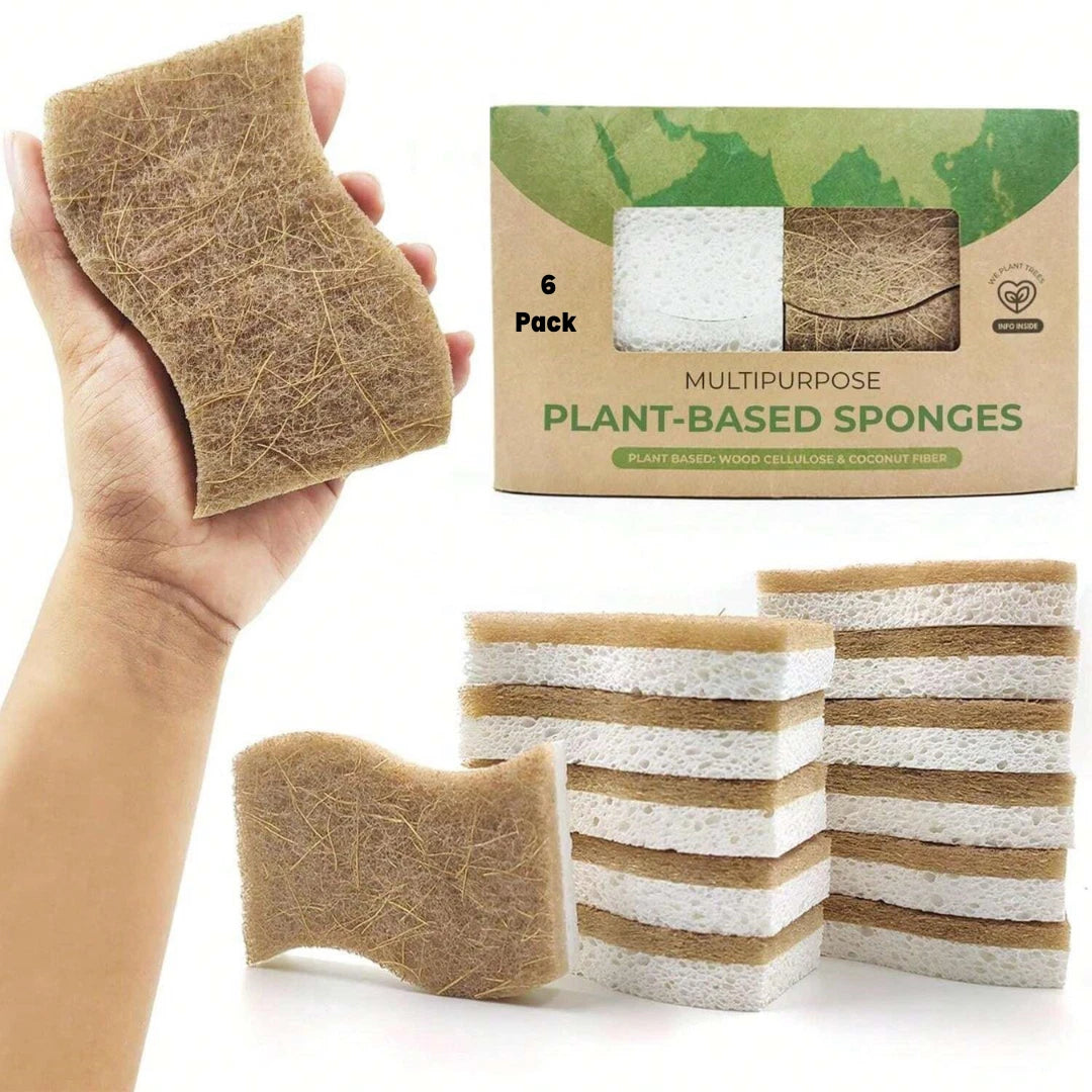 12-Pack Natural Biodegradable Eco-Friendly Kitchen Sponges