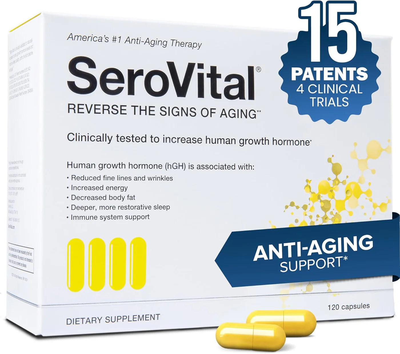 Serovital Renewal Complex - Anti Aging Supplements - Improved Energy, Immunity and Sleep (30 days serving)