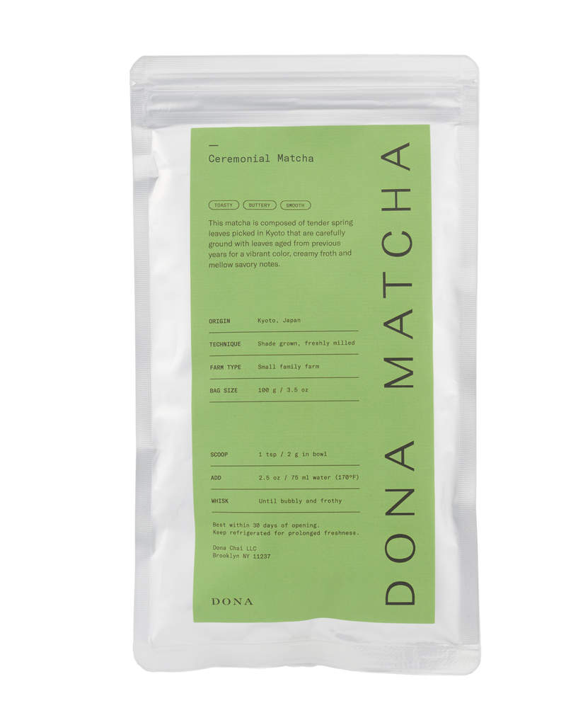 Dona Ceremonial Grade Matcha, Stone-Milled from Wazuka, Kyoto Family Tea Estate, Hot or Iced, 1.1 Ounce Airtight Seal Tin