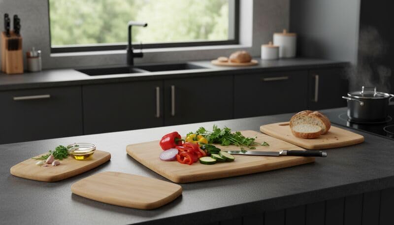 Farberware Reversible Bamboo Cutting Boards, 4-Piece Set