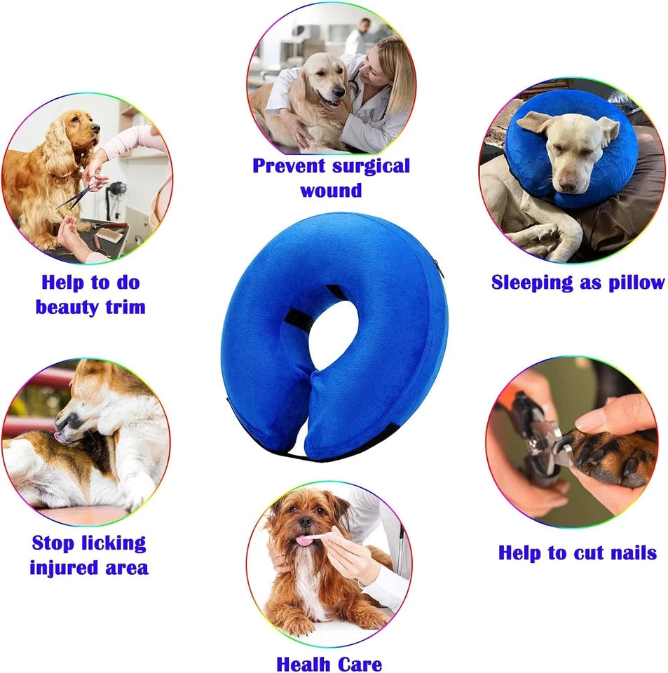 Soft Inflatable Recovery Collar for Dogs and Cats