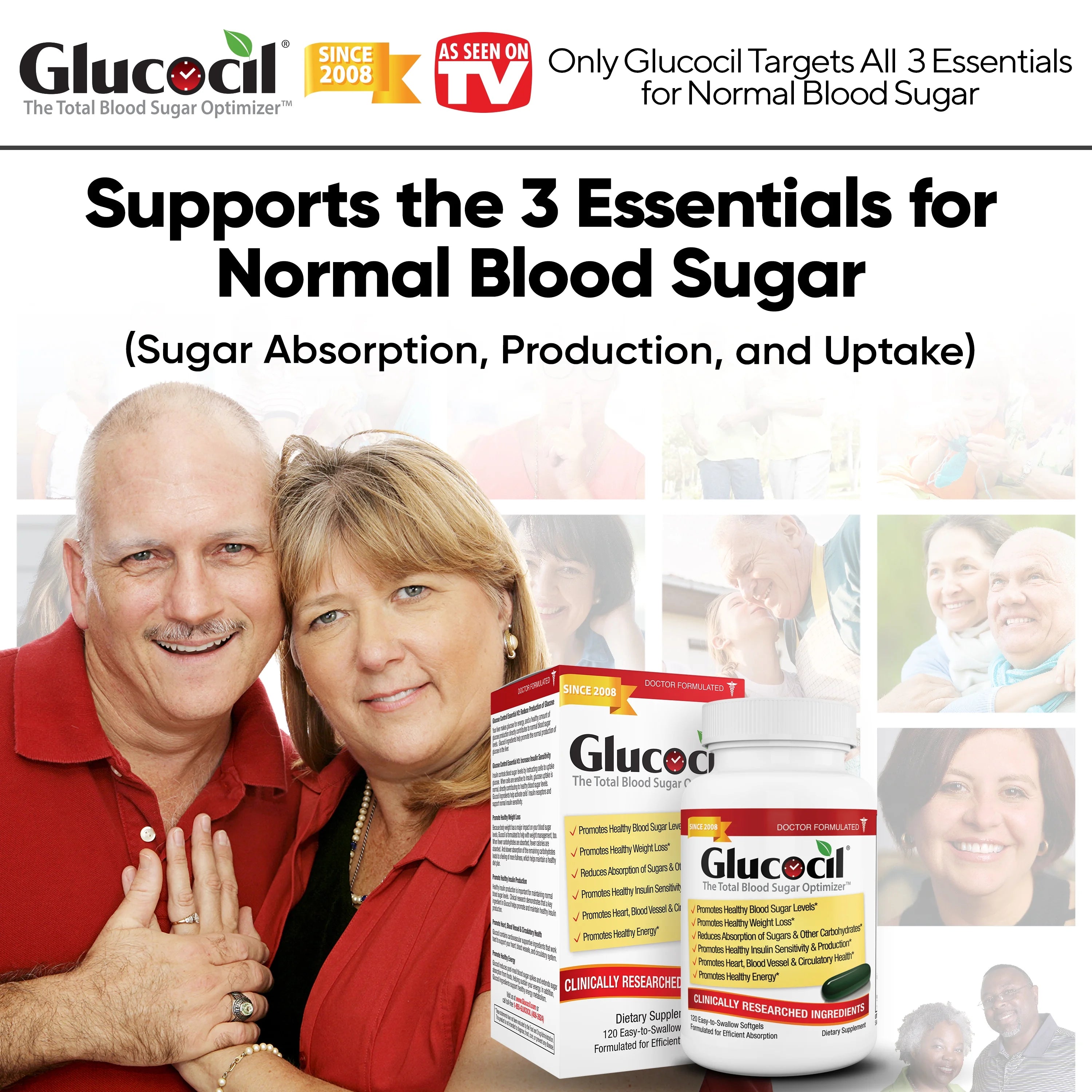 Glucocil 30-Day Supply 120CT – Premium Blood Sugar Support