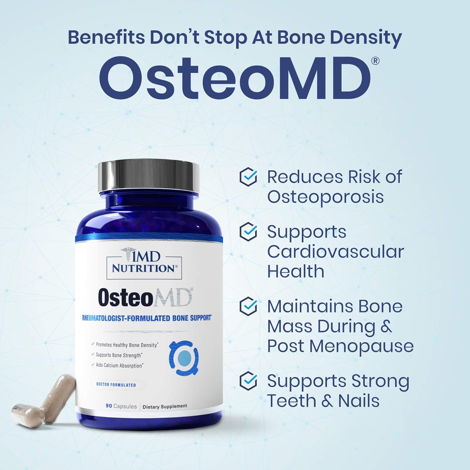 1MD Nutrition OsteoMD Bone Health Support 90 Softgels