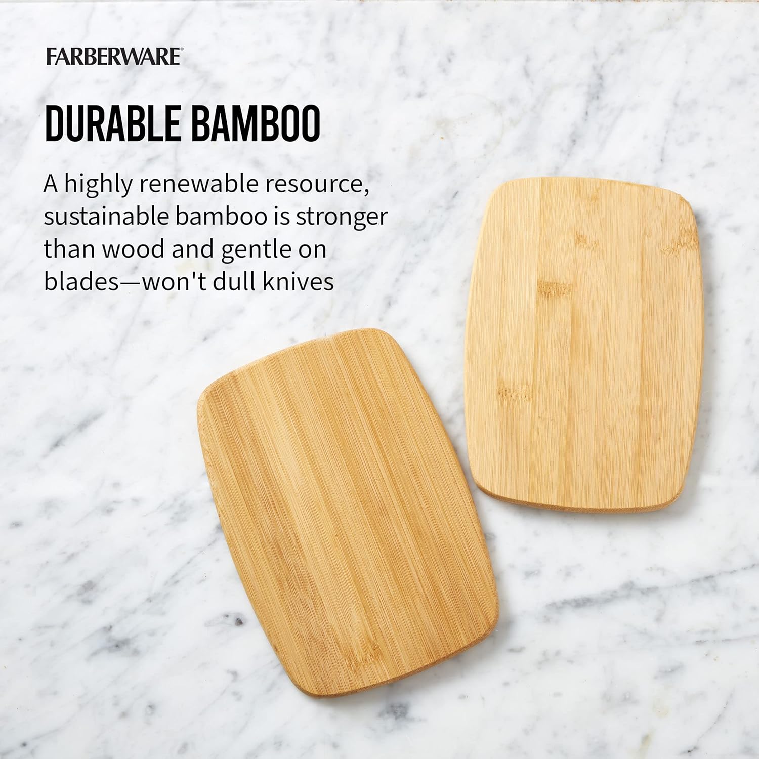 Farberware Reversible Bamboo Cutting Boards, 4-Piece Set