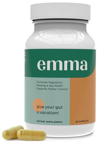 Emma Gut Health Gas and Bloating Relief, Constipation 60 Capsules