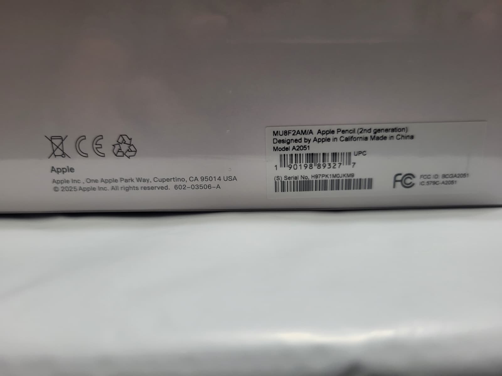 Apple Pencil 2nd Generation iPad Pro Stylus MU8F2AM/A