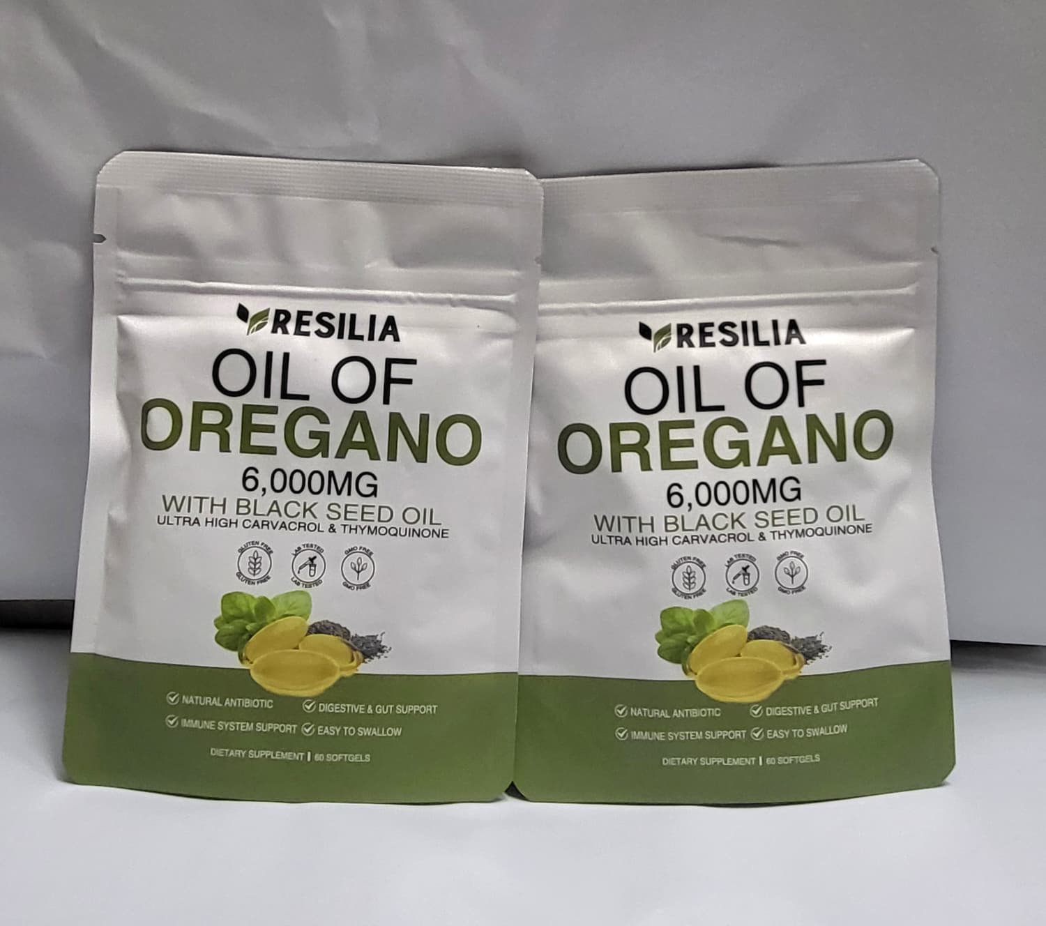 2 in 1 Oil of Oregano & Black Seed Softgels with Carvacrol , Immune Support