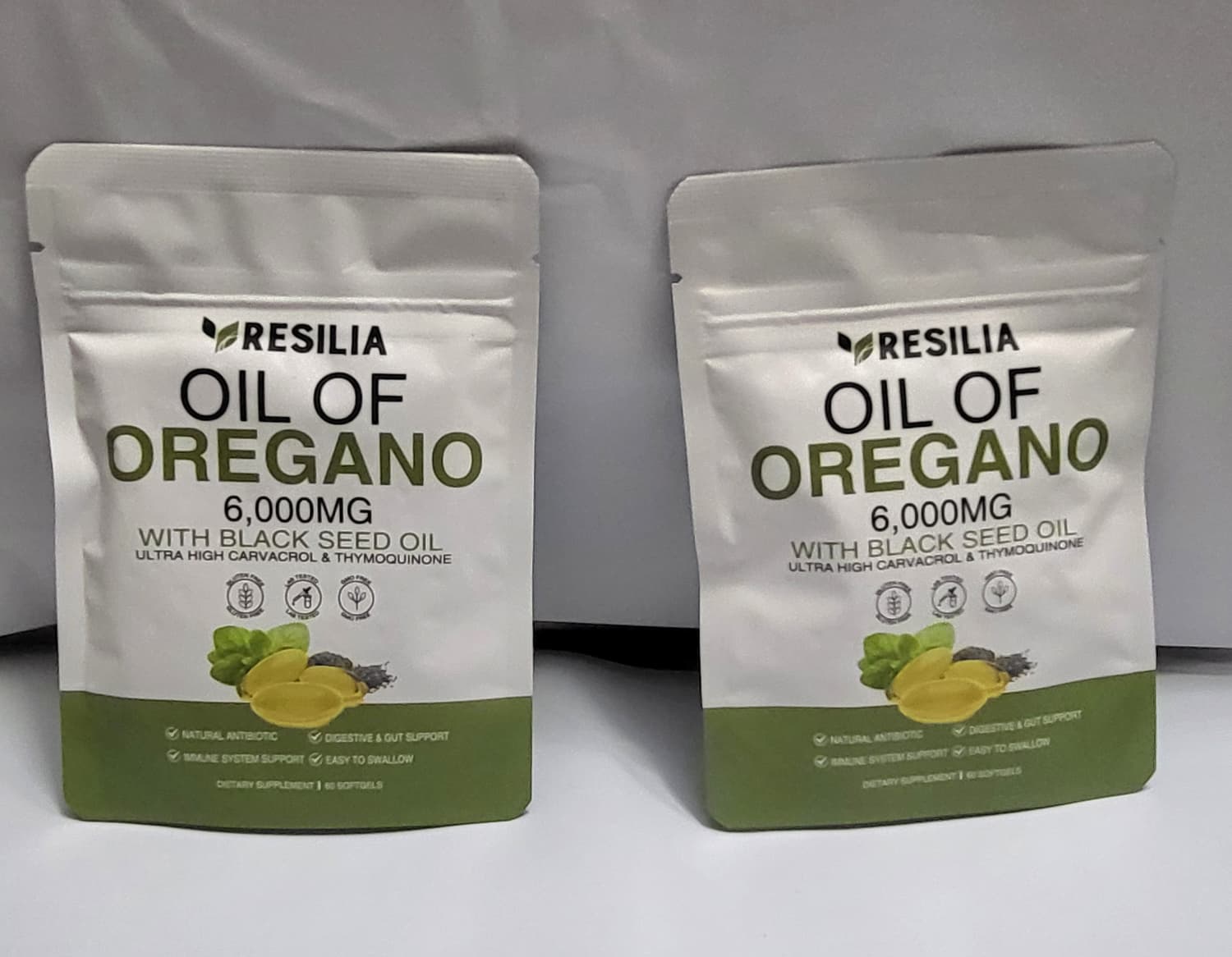 2 in 1 Oil of Oregano & Black Seed Softgels with Carvacrol , Immune Support