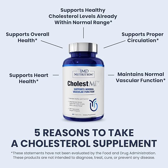 1MD Nutrition CholestMD Promotes Cholesterol Health 60 Capsules