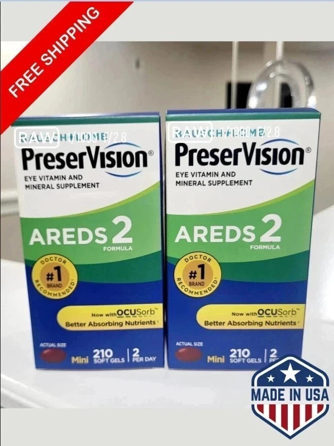 PreserVision AREDS 2 Eye Vitamin Softgels-Pack of 2 |210ct
