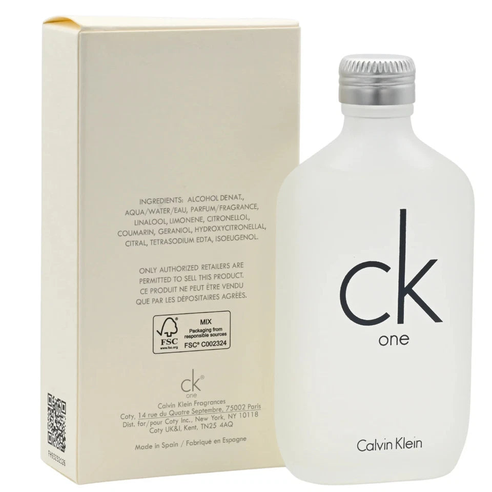CK One by Calvin Klein Unisex Eau de Toilette Spray 3.4 oz (100ml) New in Box