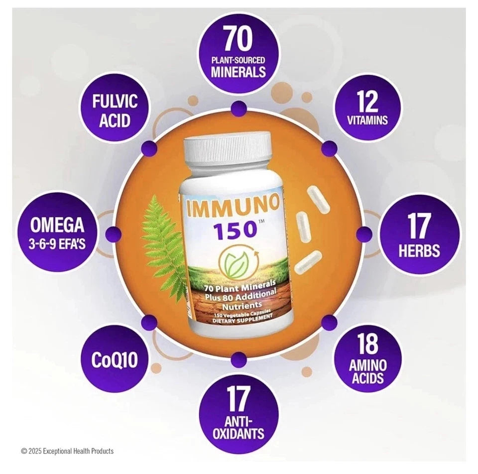 Immuno 150 Immune Support Supplement – 150 Vegetable Capsules