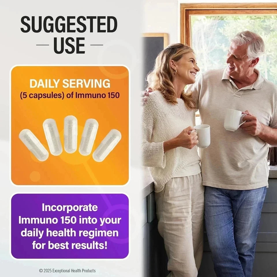 Immuno 150 Immune Support Supplement – 150 Vegetable Capsules