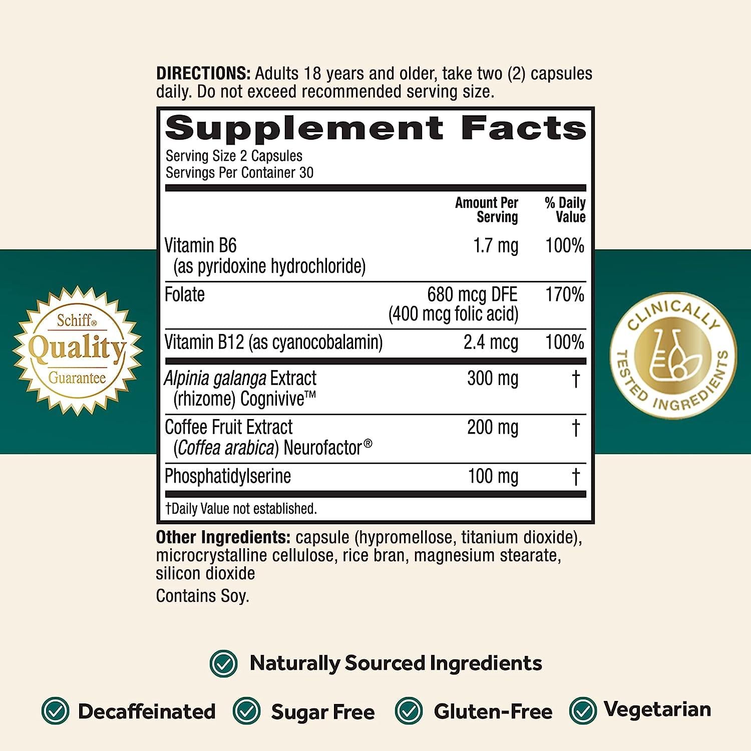 NEURIVA Ultra Nootropic Brain Supplement - Memory, Focus, 60 Caps