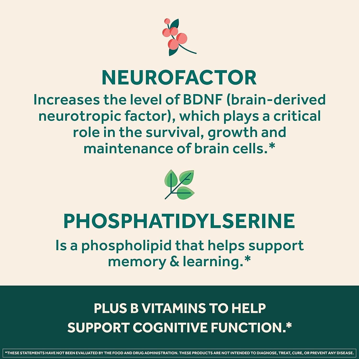 NEURIVA Ultra Nootropic Brain Supplement - Memory, Focus, 60 Caps