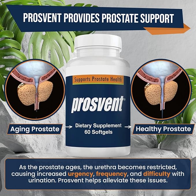 Advanced Men's Prostate Support Natural Supplement Prosvent 60 count
