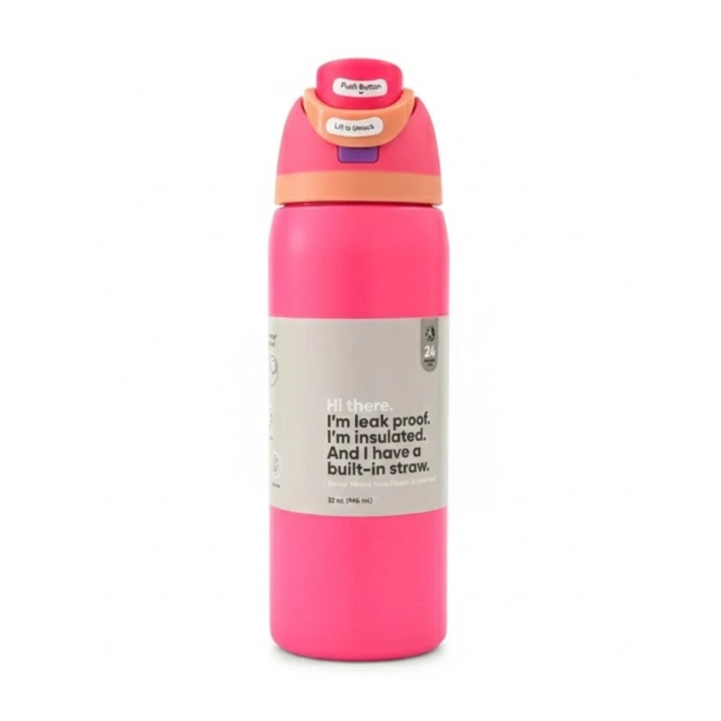 Owala FreeSip 32oz Stainless Bottle Peach Pink