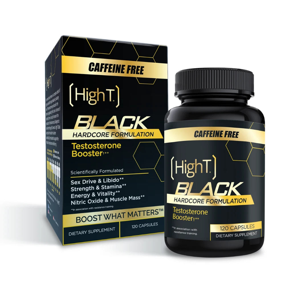 High T Black - Best All Natural Testosterone Booster - Energy Booster 120 ct