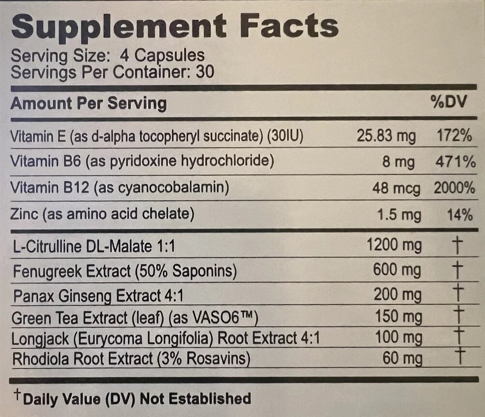 High T Black - Best All Natural Testosterone Booster - Energy Booster 120 ct