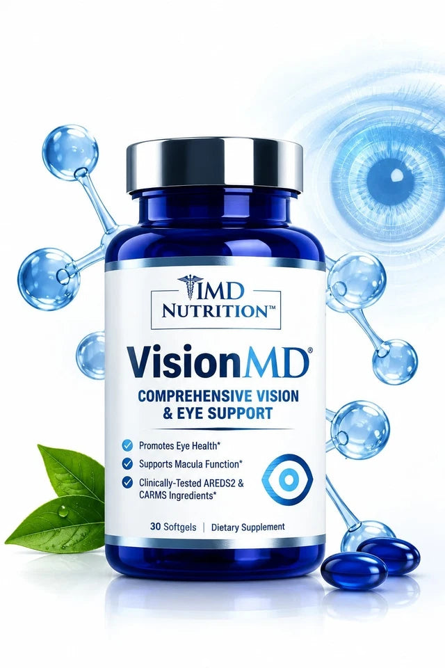 MD Nutrition VisionMD Eye Health Supplement – Eye Vitamins with Vitamin C, 30 Softgels