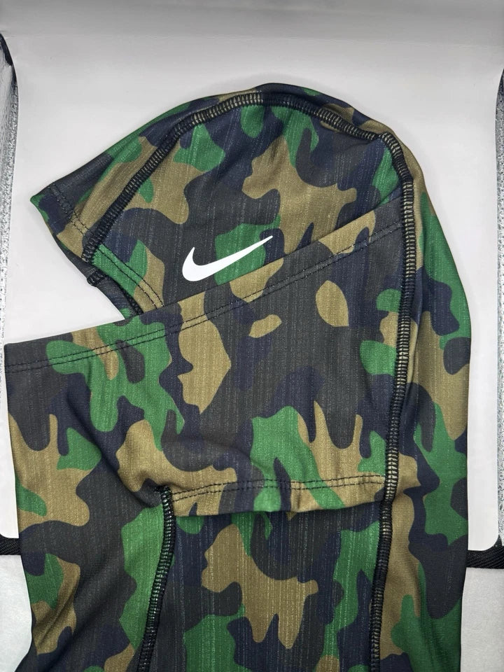 Nike Pro HyperWarm Hood Ski Mask Balaclava - Green Camo