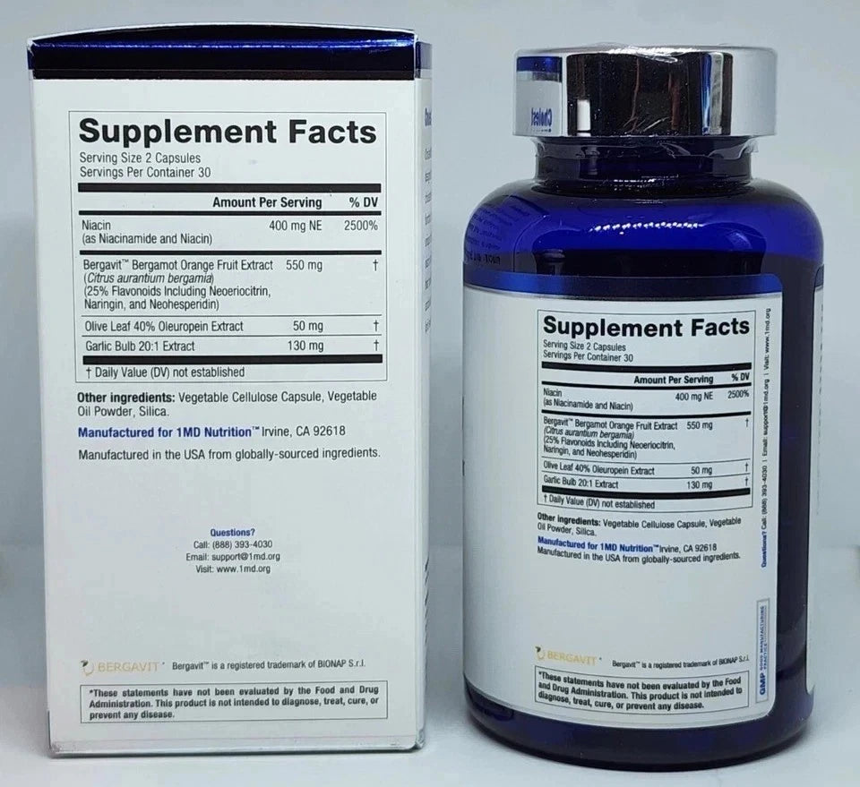 1MD Nutrition CholestMD Promotes Cholesterol Health 60 Capsules