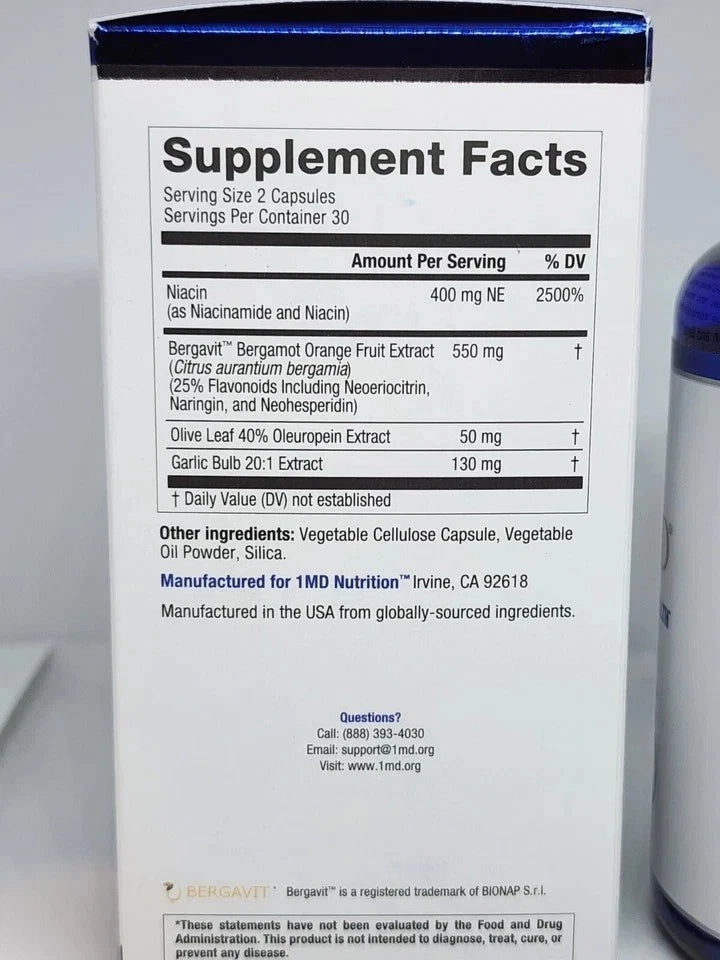 1MD Nutrition CholestMD Promotes Cholesterol Health 60 Capsules