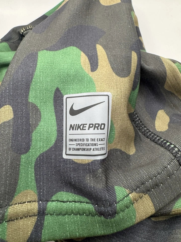 Nike Pro HyperWarm Hood Ski Mask Balaclava - Green Camo