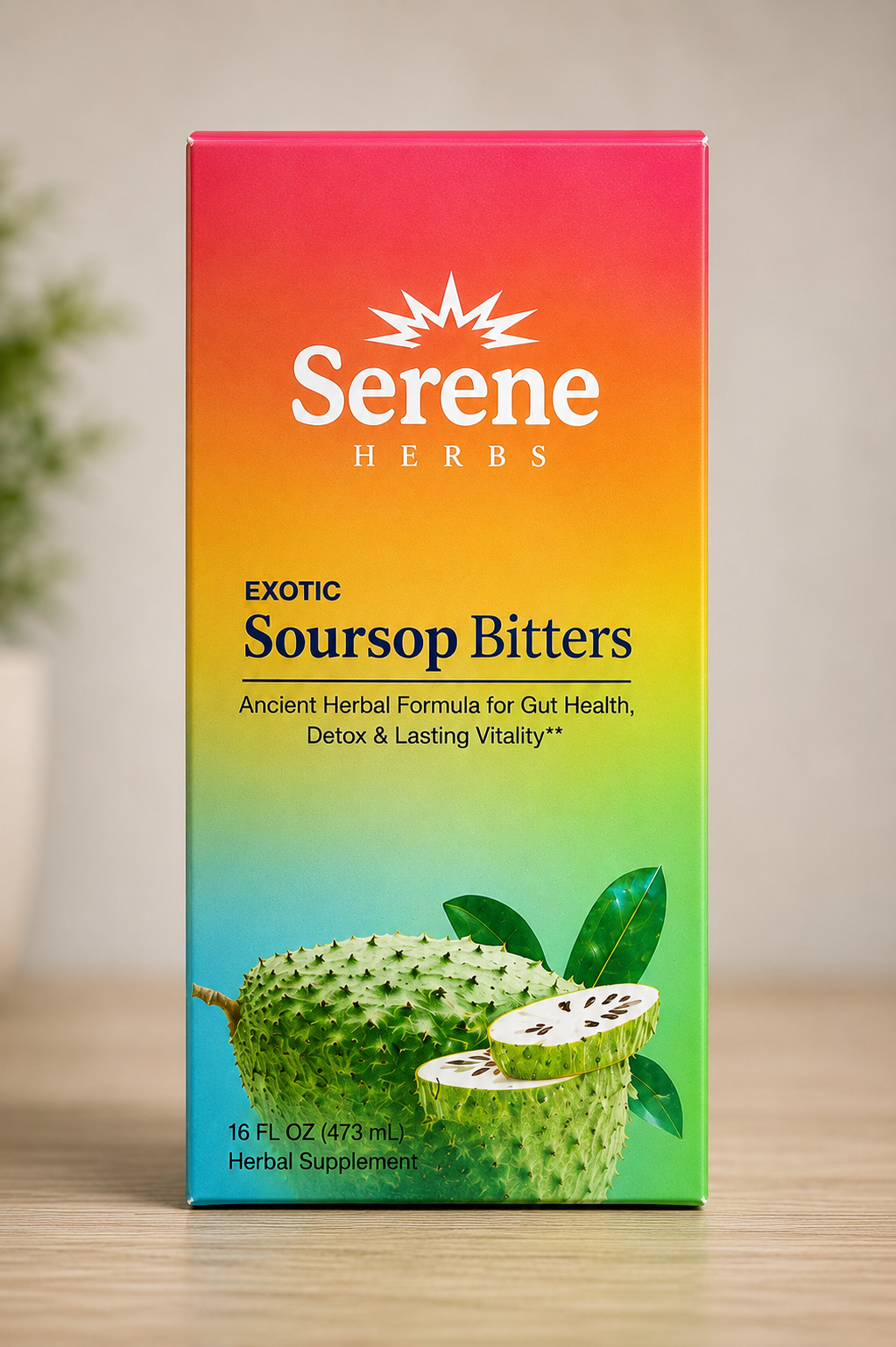 Soursop Bitters Pure 100% Natural Organic Exotic Detox Herbs 16oz Exp 5/4/28
